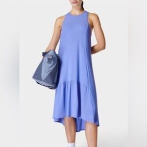EUC Sweaty Betty Explorer Ace Racer Back Dress XS Midi Athletic Blue